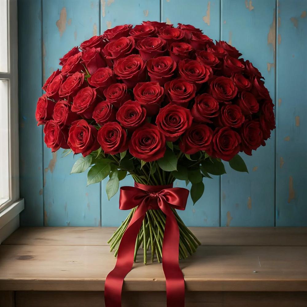 Букет Красные розы Блэк Меджик в Калачеевском