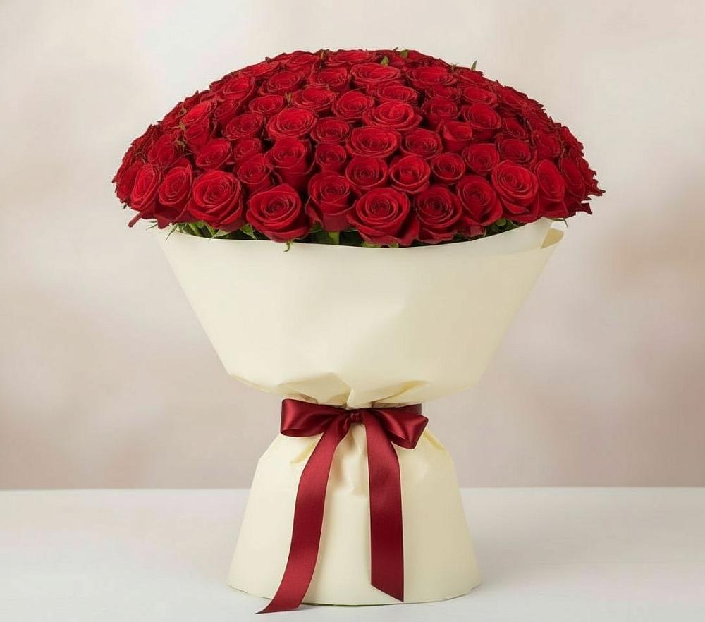 Букет 101 Красная роза Милано в Калачеевском