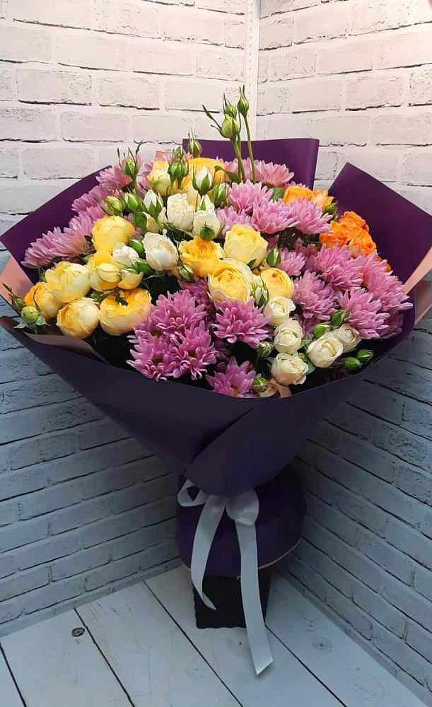 Букет цветов из: Хризантемы и Розы в Калачеевском