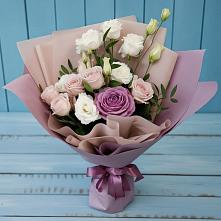 Букет цветов из:  Розы и Лизиантусы в Калачеевском