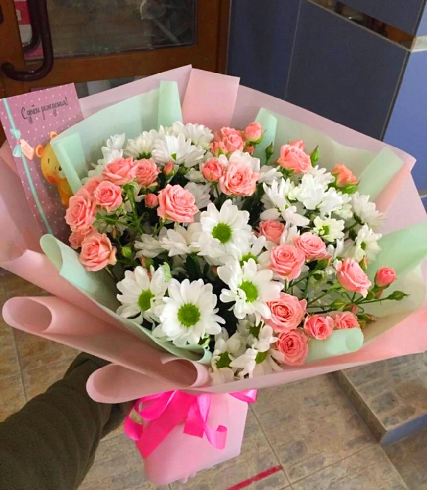 Букет цветов из: Розы и Хризантемы в Калачеевском