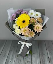Букет цветов из:  Розы, Герберы и Хризантемы в Калачеевском