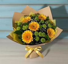 Букет цветов из:  Герберы и Хризантемы #REPLACE_PRED# Калачеевском