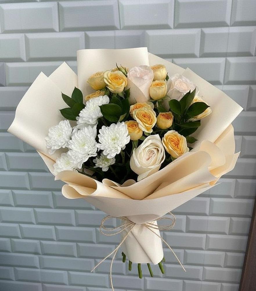 Букет цветов из: Розы и Хризантемы в Калачеевском