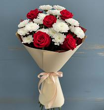 Букет цветов из:  Розы и Хризантемы в Калачеевском