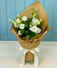 Букет цветов из:  Хризантемы и Лизиантусы #REPLACE_PRED# Калачеевском