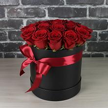 Цветочная композиция из Розы в шляпной коробке #REPLACE_PRED# Калачеевском