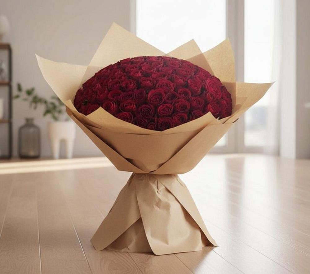 Букет 101 Красная роза в Калачеевском