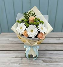 Букет цветов из:  Герберы, Розы и Хризантемы #REPLACE_PRED# Калачеевском