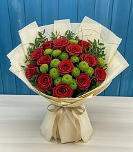 Букет цветов из:  Розы и Хризантемы в Калачеевском