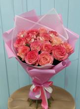 Букет 15 Розовых роз Равель в Калачеевском