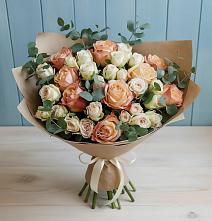 Букет цветов из:  Альстромерии и Розы #REPLACE_PRED# Калачеевском