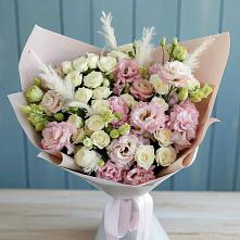 Букет цветов из:  Альстромерии и Розы #REPLACE_PRED# Калачеевском